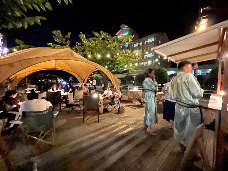 石和温泉ビアガーデン